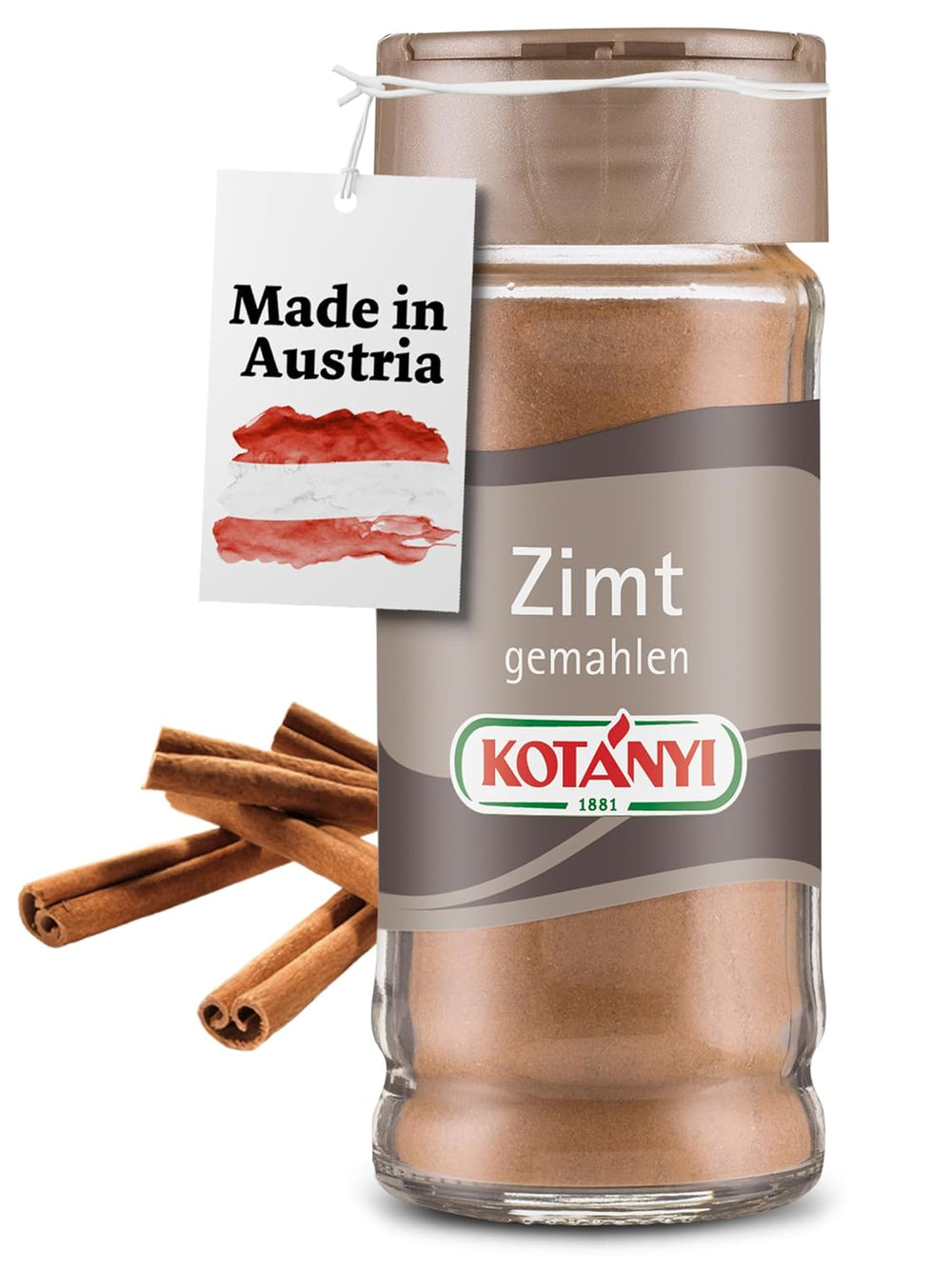 Kotányi Zimt gemahlen, würzig-süßer Geschmack, veredelt Milchreis, Gebäck, Desserter, Glas 80 ml