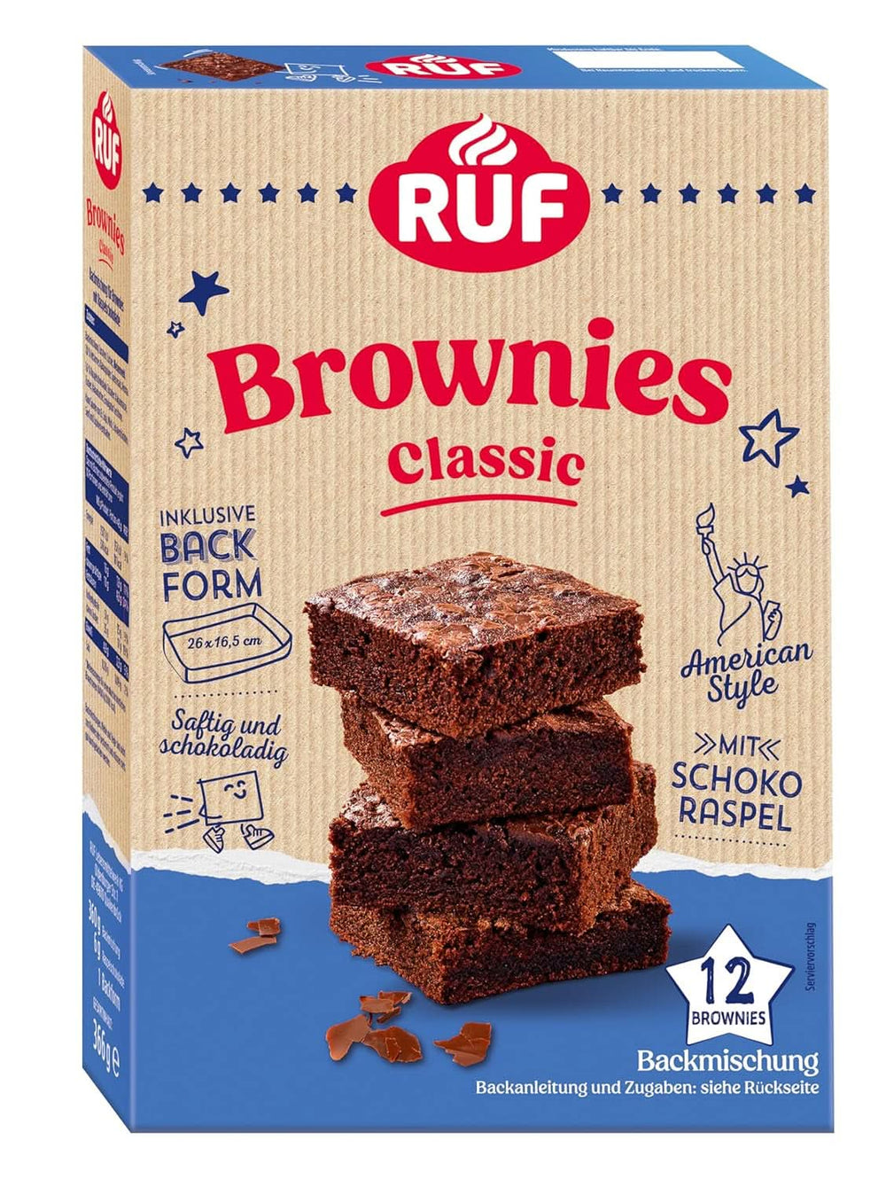 RUF Brookies, mix negrese și fursecuri, 460 grame Bucatarie Naty Shop 366 grame Brownies