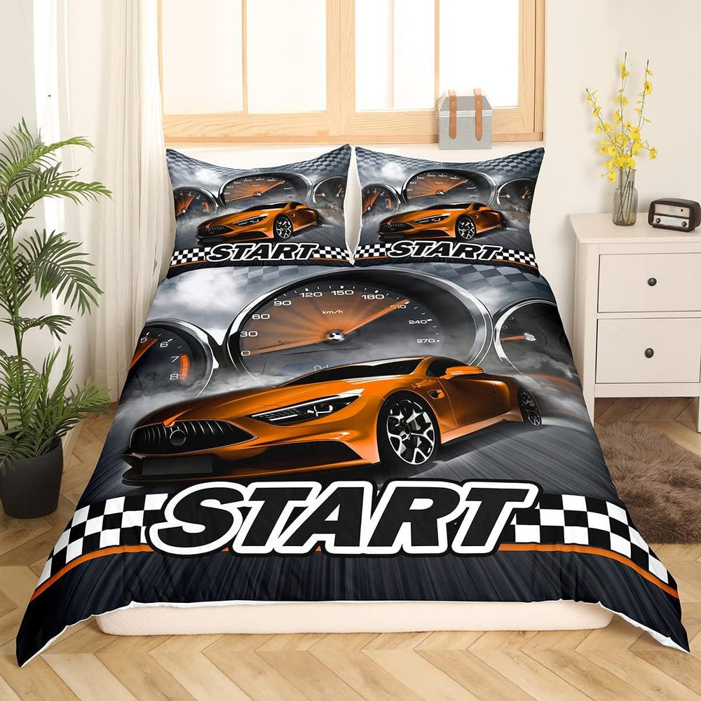 Jungen Cartoon Car Sengetøj Sæt 135X200,Kinder Bau Fahrzeuge Tröster Abdeckung Für Kind Kleinkind Teens,Dinosaurier Bettbezug,Traktor Maschinerie Bagger Bettdecke Abdeckung,Lkw Autos Bedtuffen Naty Shop Multi 2 155*220+80*80*1