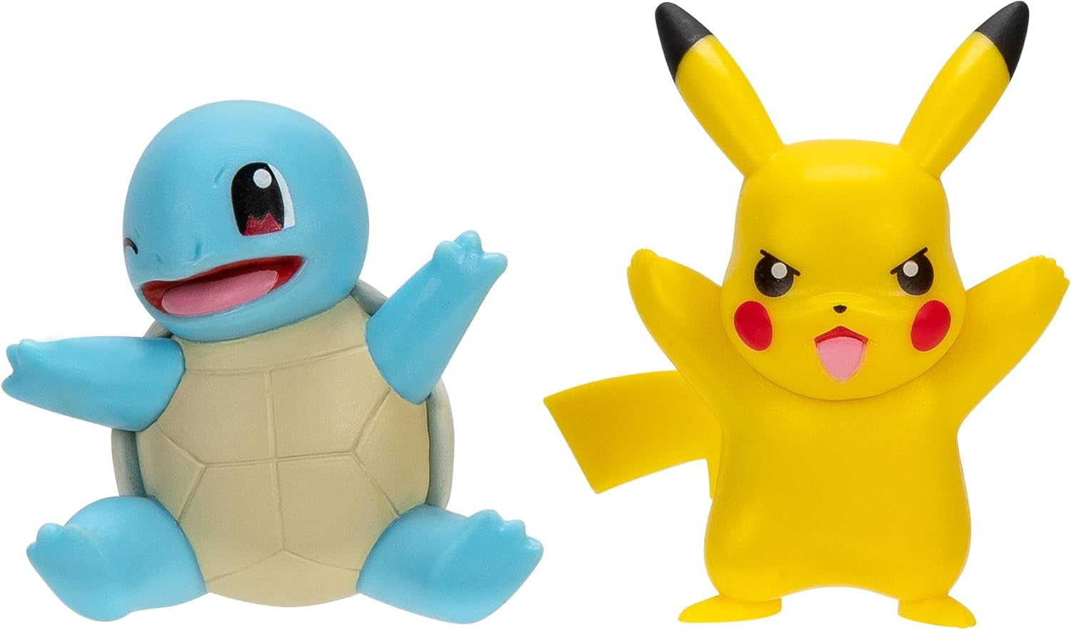 Pokémon PKW3586 - Battle Figure Pack - Pikachu og Schiggy Officielle detaljerede figurer 5 cm hver actionfigurer Naty Shop Pikachu og Schiggy