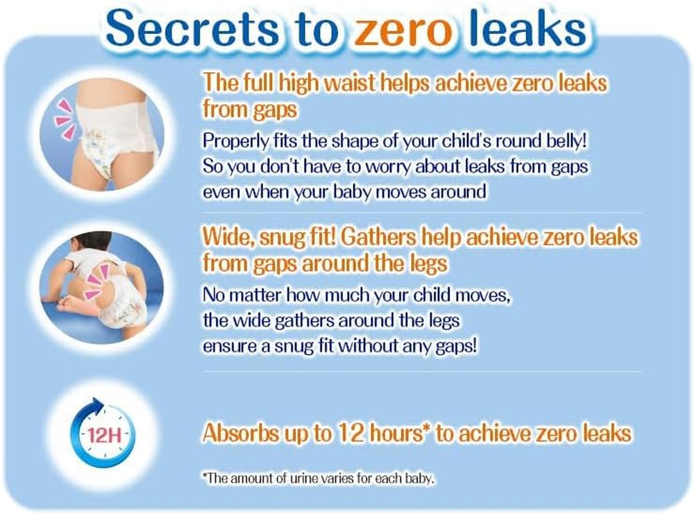 Japanske bleer Moony PL piger 9-14 kg. (44 styk, størrelse 3+)