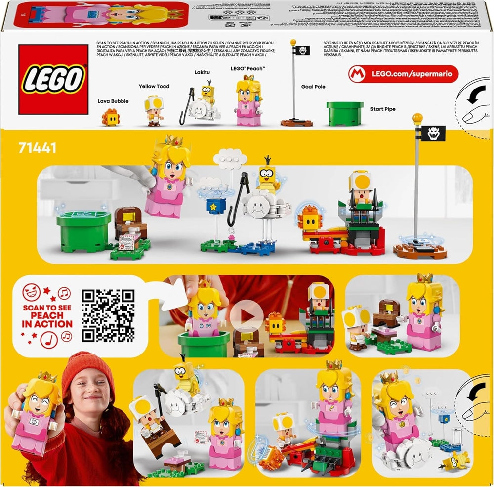 LEGO Super Mario Adventures med interaktiv fersken, legesæt til børn med gul tudse, Nintendo-gave til drenge, piger og alle spillere fra 6 år 71441 Byggesæt Besuche den LEGO-Store