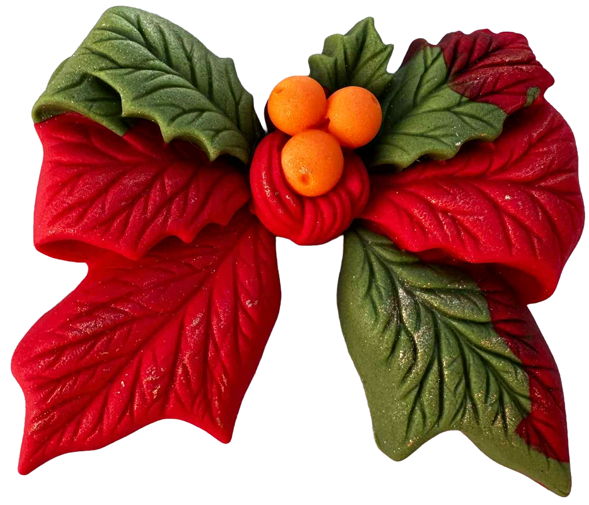 Spiselig juleblomst – dekoration til kager