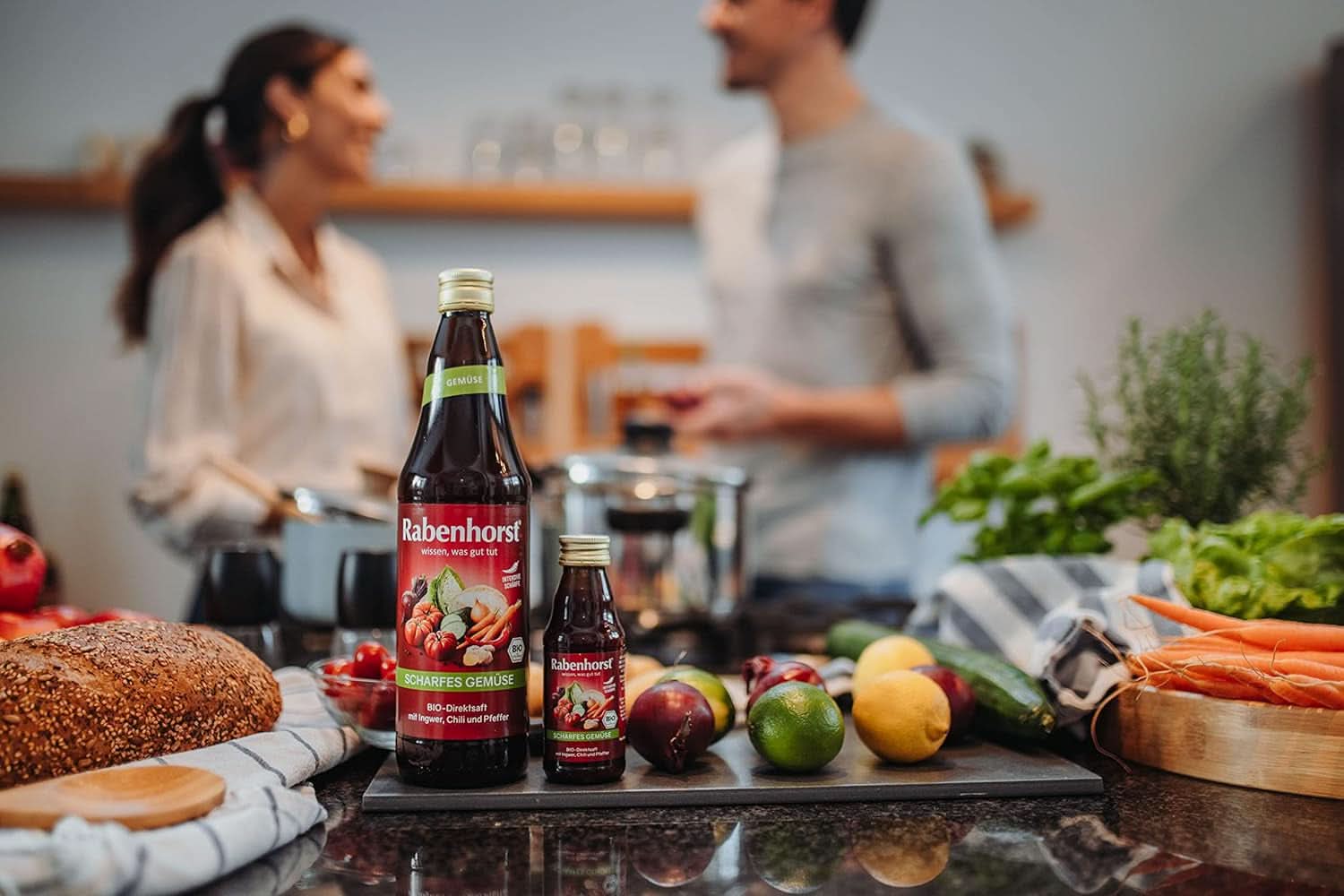 RABENHORST (6 x 700 ml) - Højkvalitets grøntsagsjuice fra forskellige grøntsager med en intens krydret smag Ikke-alkoholiske drikke Naty Shop