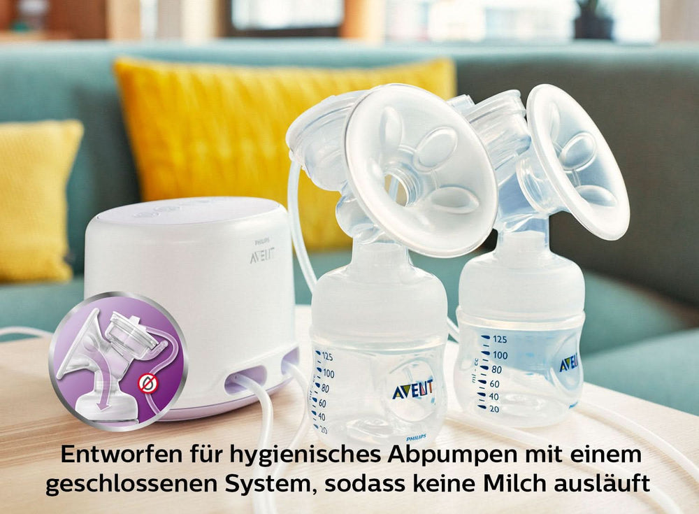 Dobbelt elektrisk brystpumpe Philips Avent SCF334/02 Tilbehør Mad og amning Bebe Naty Shop
