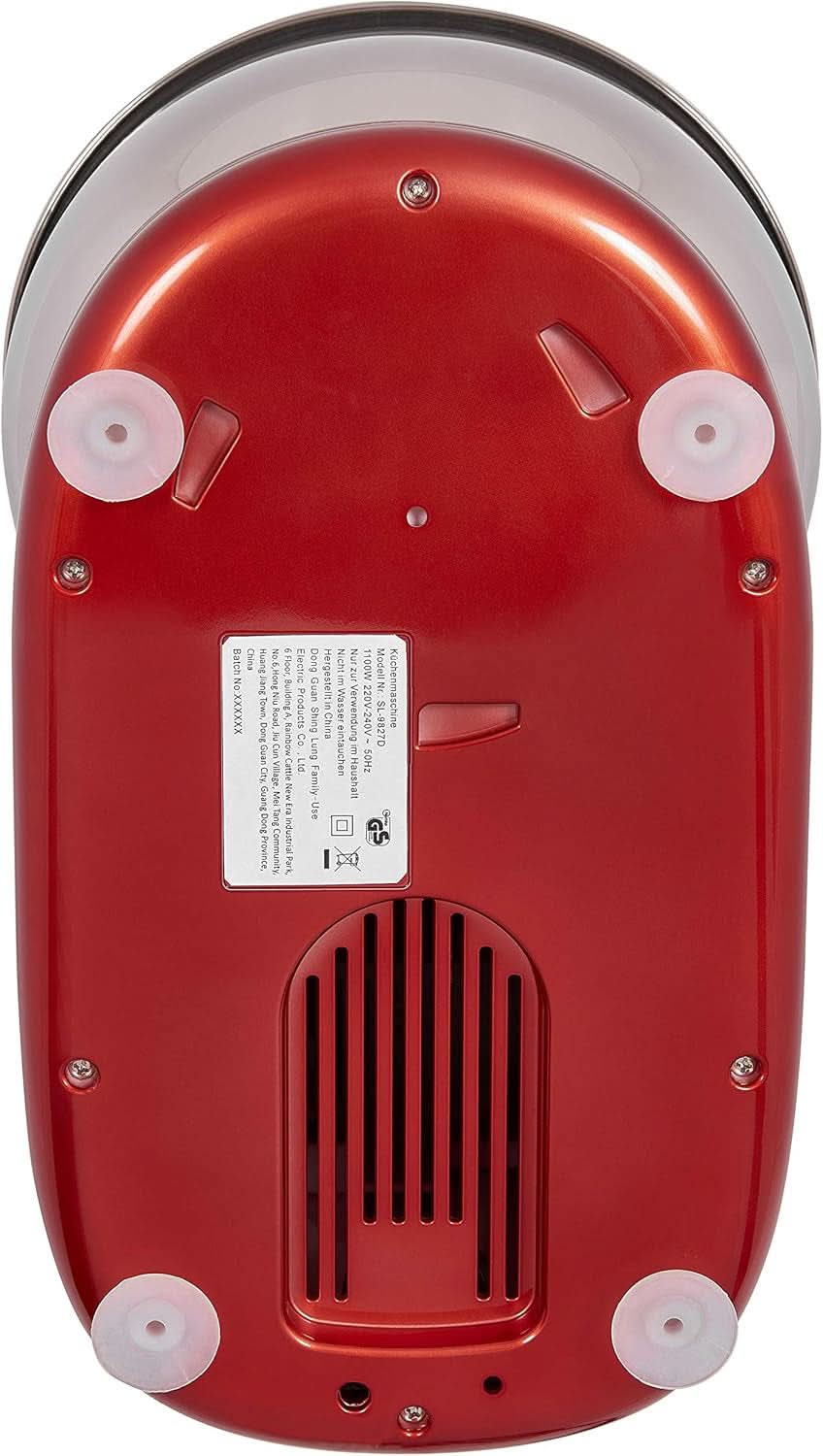 GUTFELS Küchenmaschine KM 8102 Roi | Küchenmaschine |1200 Watt | Schneebesen | Rührhaken | Knethaken | 10 Stufen | Rot | 5 L Schüssel Mor og Barn Naty Shop