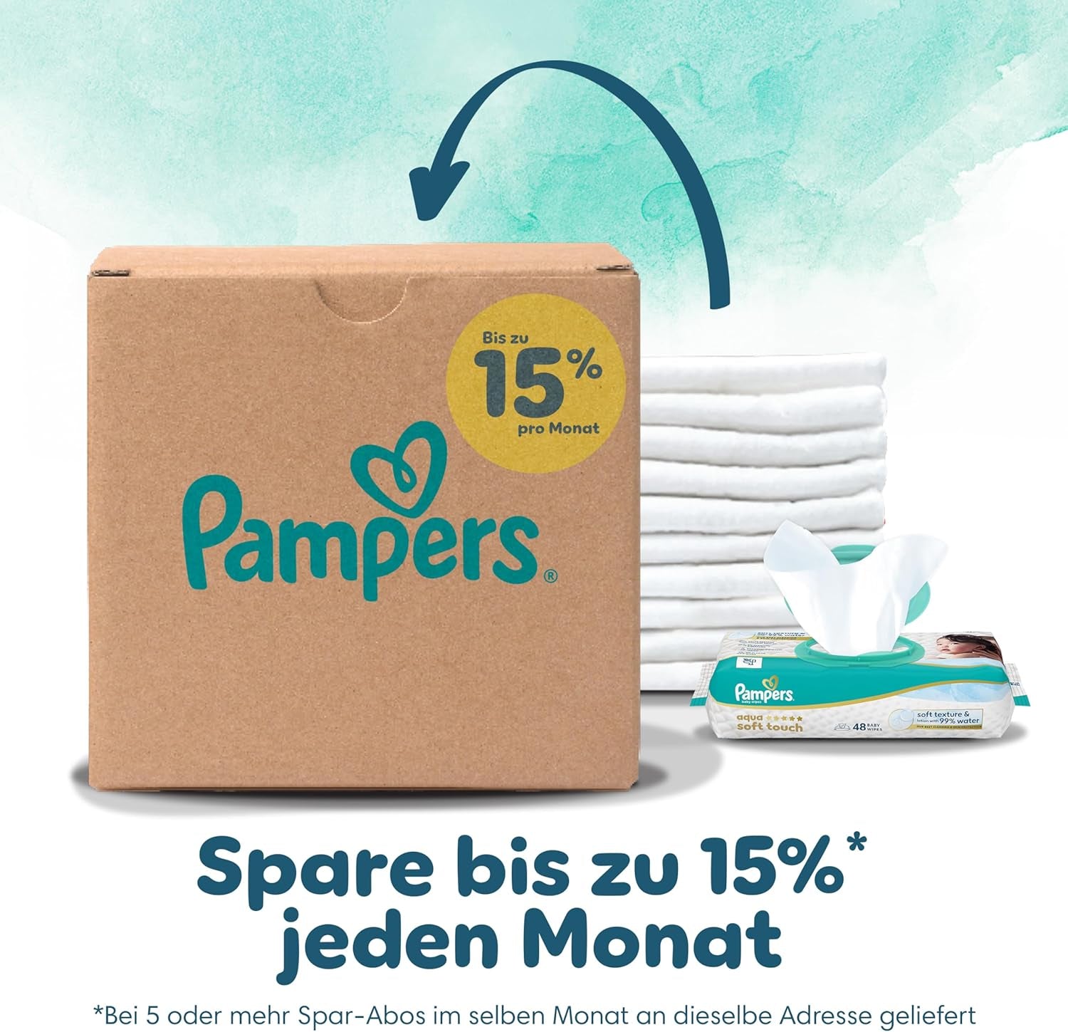 Pampers Harmony bleer størrelse 1, 180 bleer, 2kg-5kg, skånsom hudbeskyttelse med 100% Pampers beskyttelse