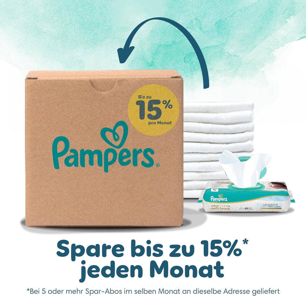 Pampers Harmony bleer størrelse 2, 204 bleer, 4 kg-8 kg, skånsom hudbeskyttelse med 100 % Pampers beskyttelse