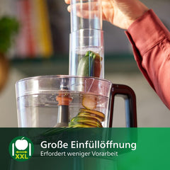 Philips Kompakte Küchenmaschine – 850W, 31 Funktioner, 2,1-Liter-Behälter, Powerchop, Edelstahlklinge (HR7530/10) Køkken Naty Shop