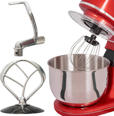 GUTFELS Küchenmaschine KM 8102 Roi | Küchenmaschine |1200 Watt | Schneebesen | Rührhaken | Knethaken | 10 Stufen | Rot | 5 L Schüssel Mor og Barn Naty Shop