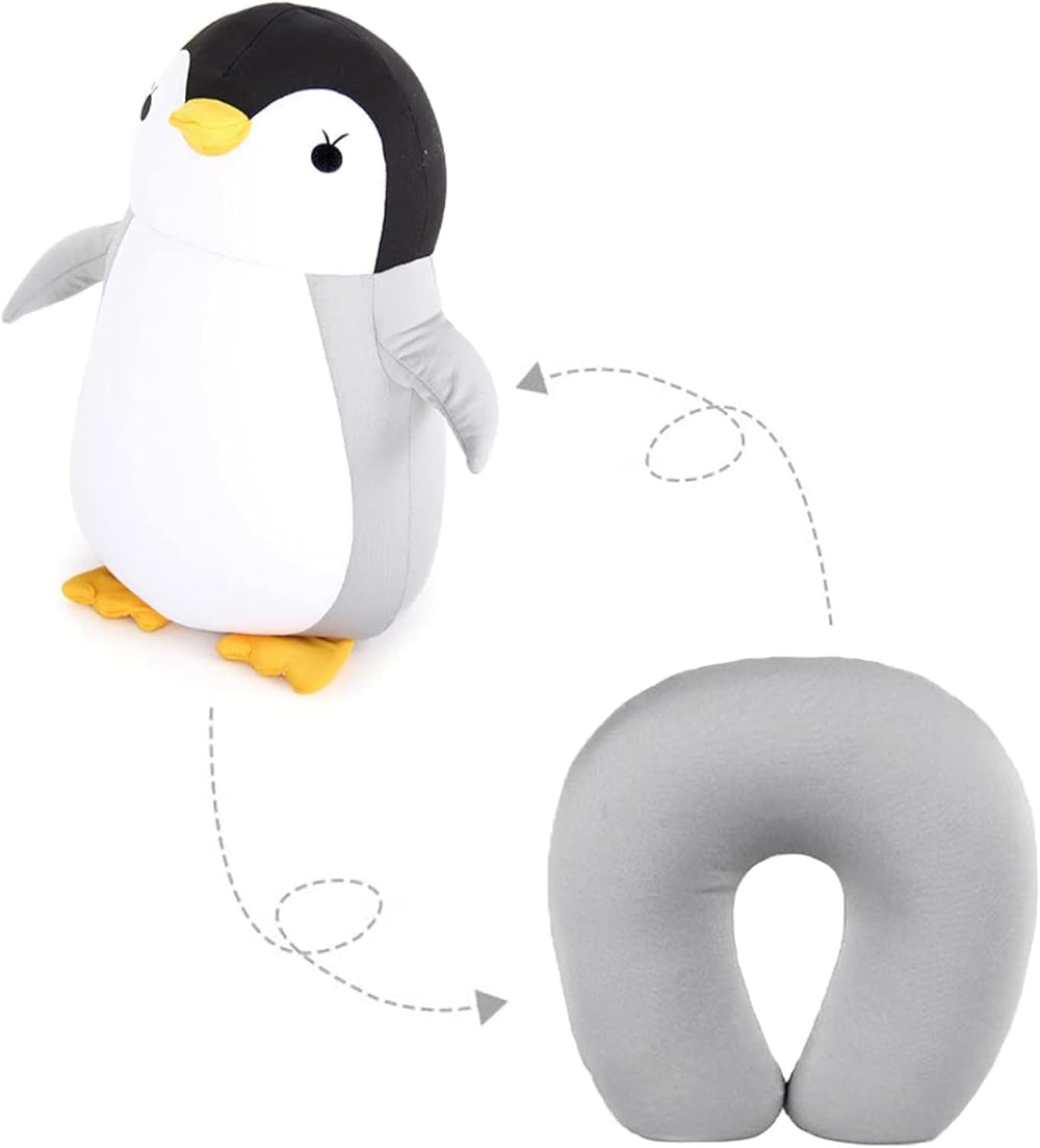 Pernă pentru gât 2 în 1 Pernă pentru gât în formă de U Pernă pentru tetieră Pernă de sprijin pentru gât Suport pentru gât, pernă pentru gât Deformare Pentru animale de pluș Pentru camping, drumeții, mașină, avion Perne ortopedice cervicale Naty Shop Pinguin gri