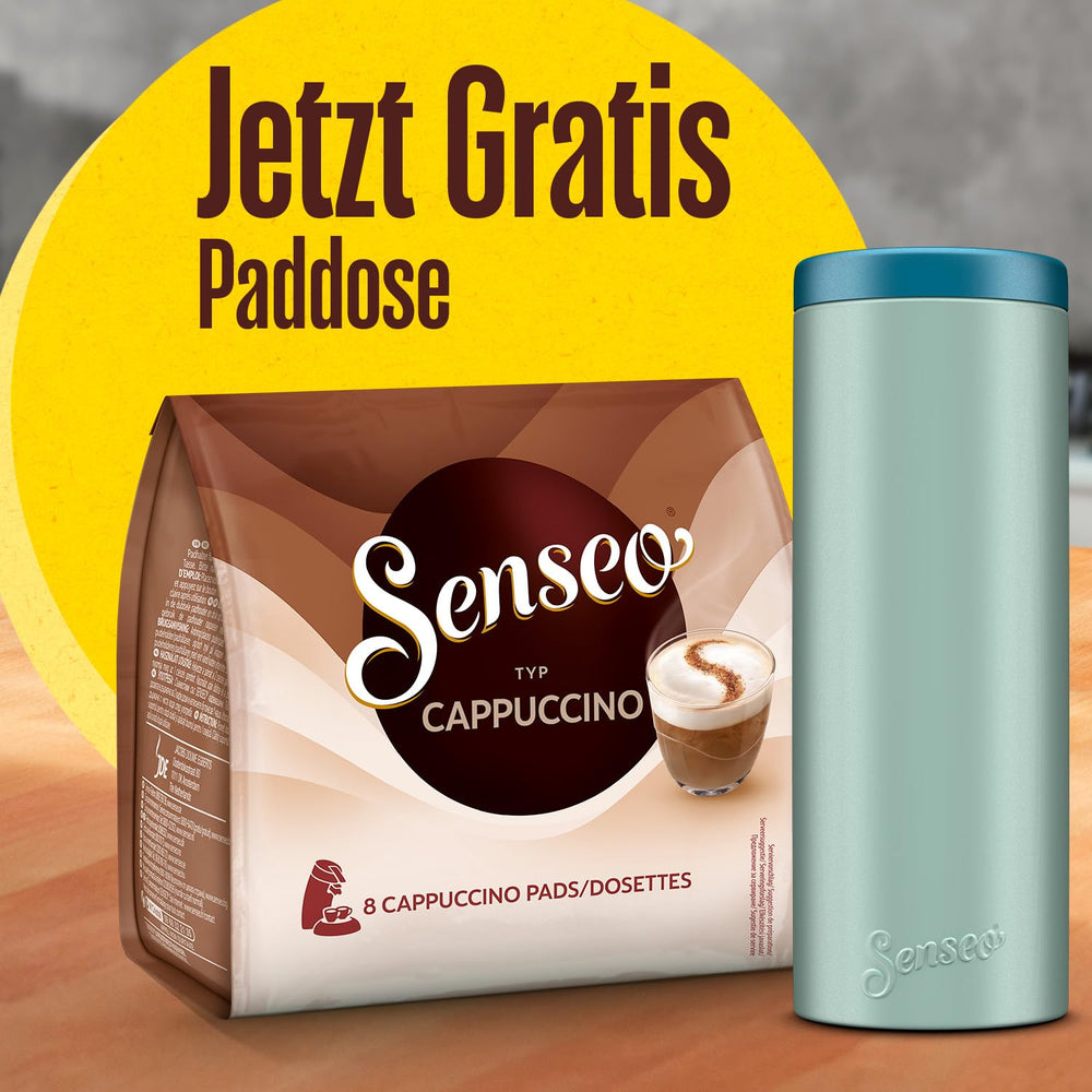 Pads Cappuccino, 10 x 8 Getränke, 80 Kaffee Pads, inklusive  Pad Dose