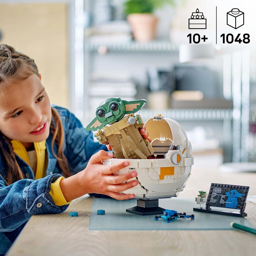 LEGO Star Wars 75403 Grogu i sin Mandalorian Repulsor-vugge - Samlet minifigur - Model til at bygge, lege og vise - Dekorationer til hjemmet - Gave til drenge og piger i alderen 10+ Byggesæt Besuche den LEGO-Store
