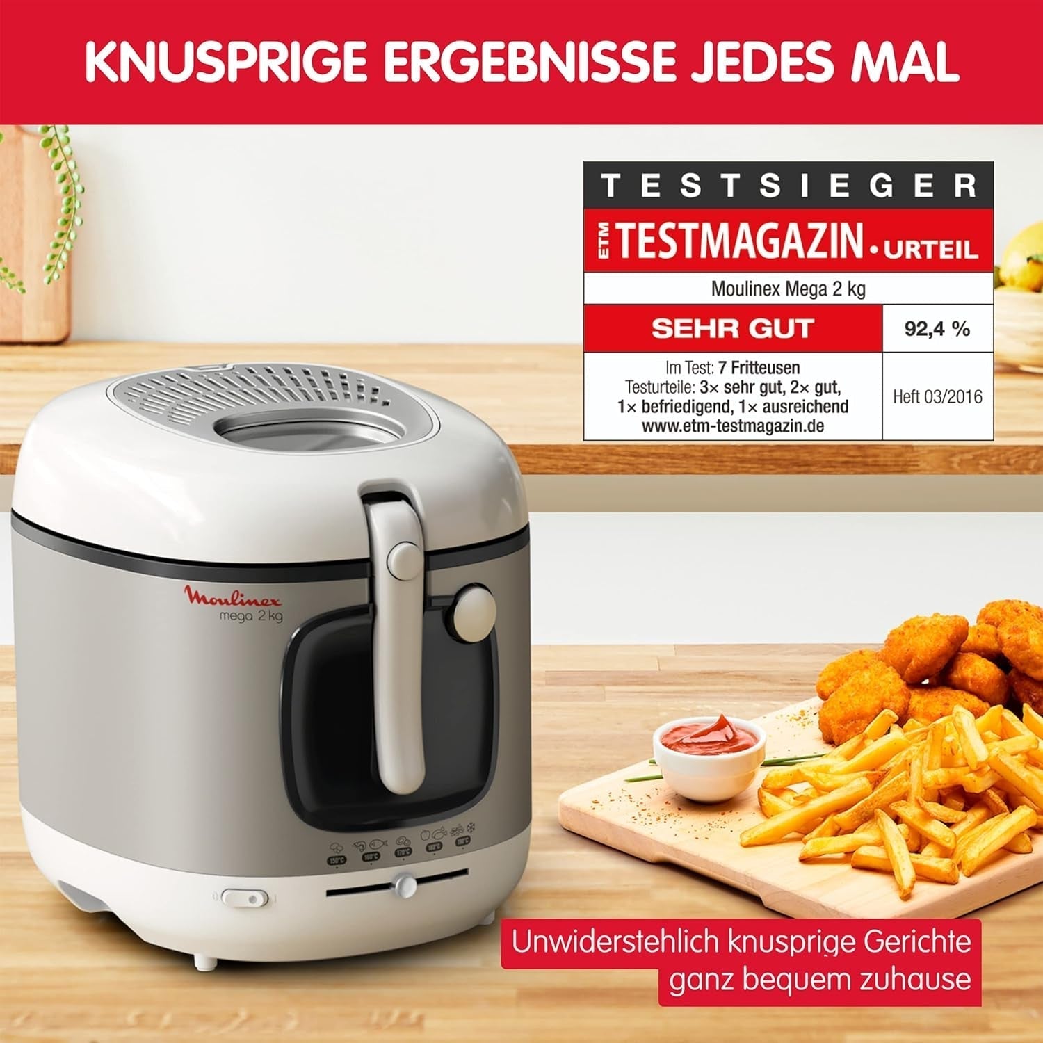 Frituregryde AM4800 Mega 2Kg, oliefrituregryde, lugtfilter, 1800 W Hvidevarer Naty Shop