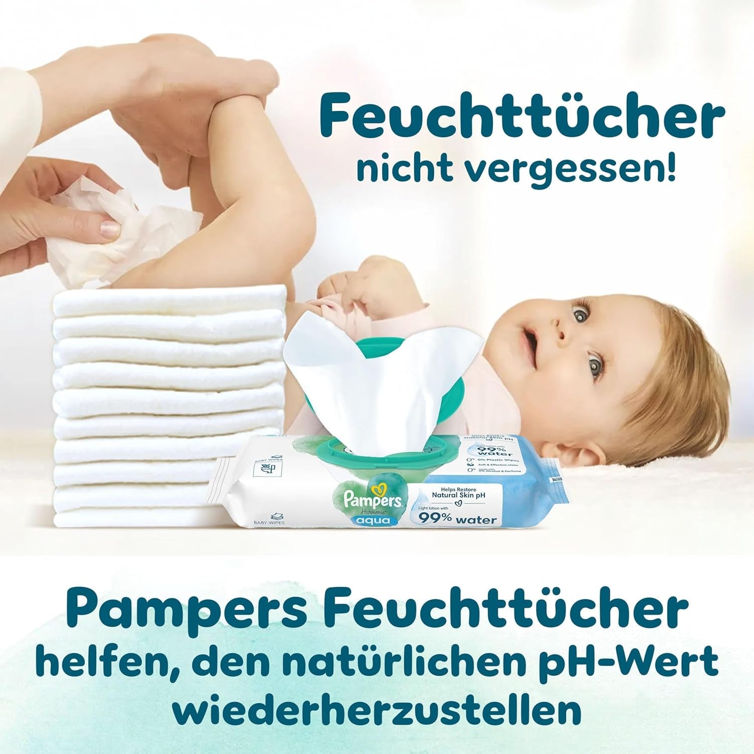 Pampers Harmony bleer størrelse 6, 144 bleer, 13 kg+, skånsom hudbeskyttelse med 100 % Pampers beskyttelse