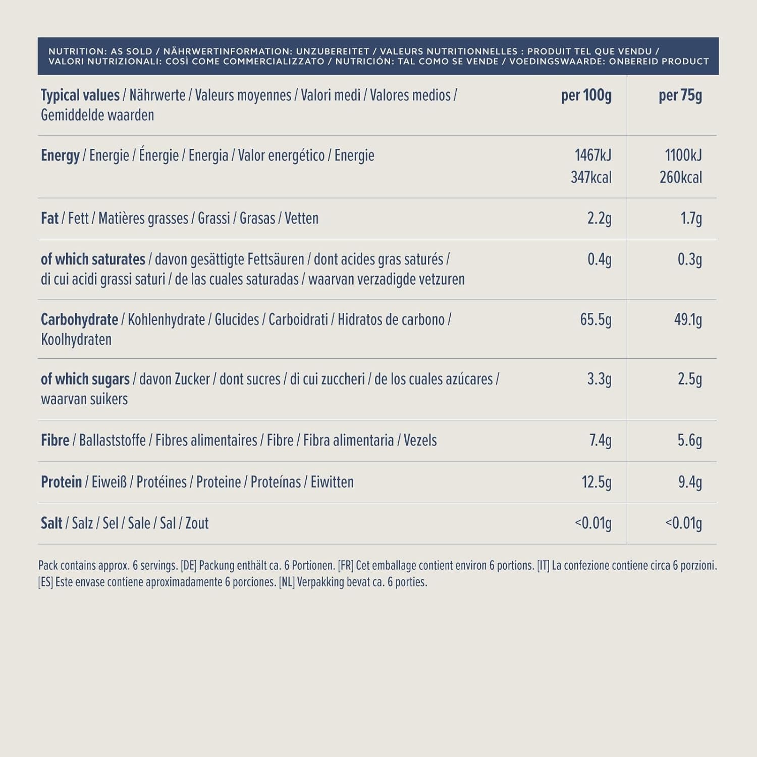Fuld hvede Penne Rigate fra Amazon, 500g