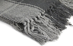 Frisco plaid, Genbrugsbomuld, Traditionel, Plaid, Til stol, sofa, sofa, plaid, tæppe, antracit, 127 X 152 Cm Senge og tæpper Emma Barclay