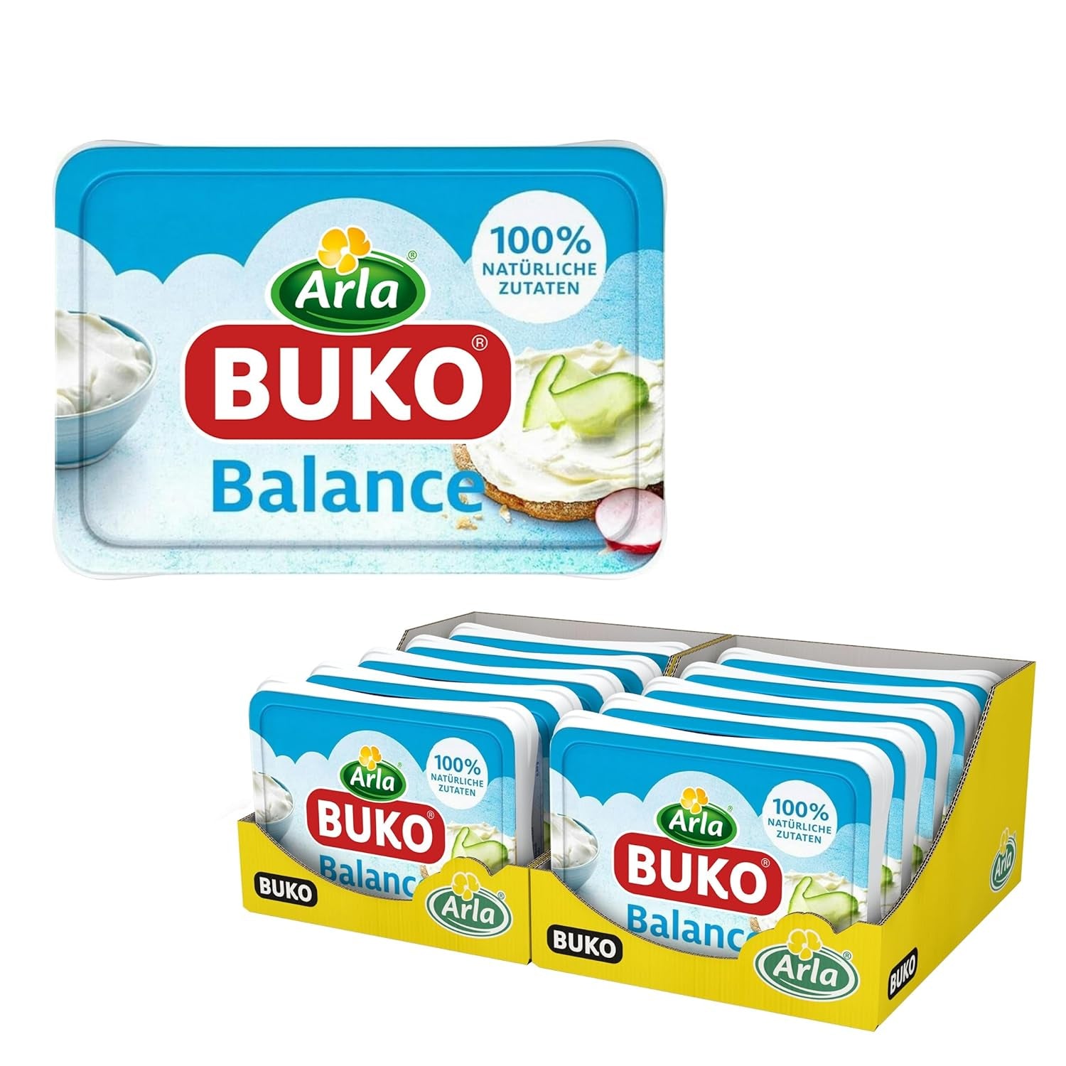 Balance Frischkäse | 10x 200g | 100% natürliche Zutaten| Ohne Konservierungsstoffe, Verdickungsmittel und Geschmacksverstärker