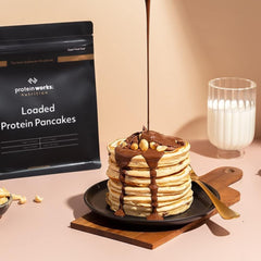 Protein Works - Loaded Protein Pfannkuchen | Premium Pfannkuchen Mischung | Eiweiß Pancakes | Protein Pancakes | 8 Servings | Natürlich | 500G Amestec pentru copt si gatit Naty Shop