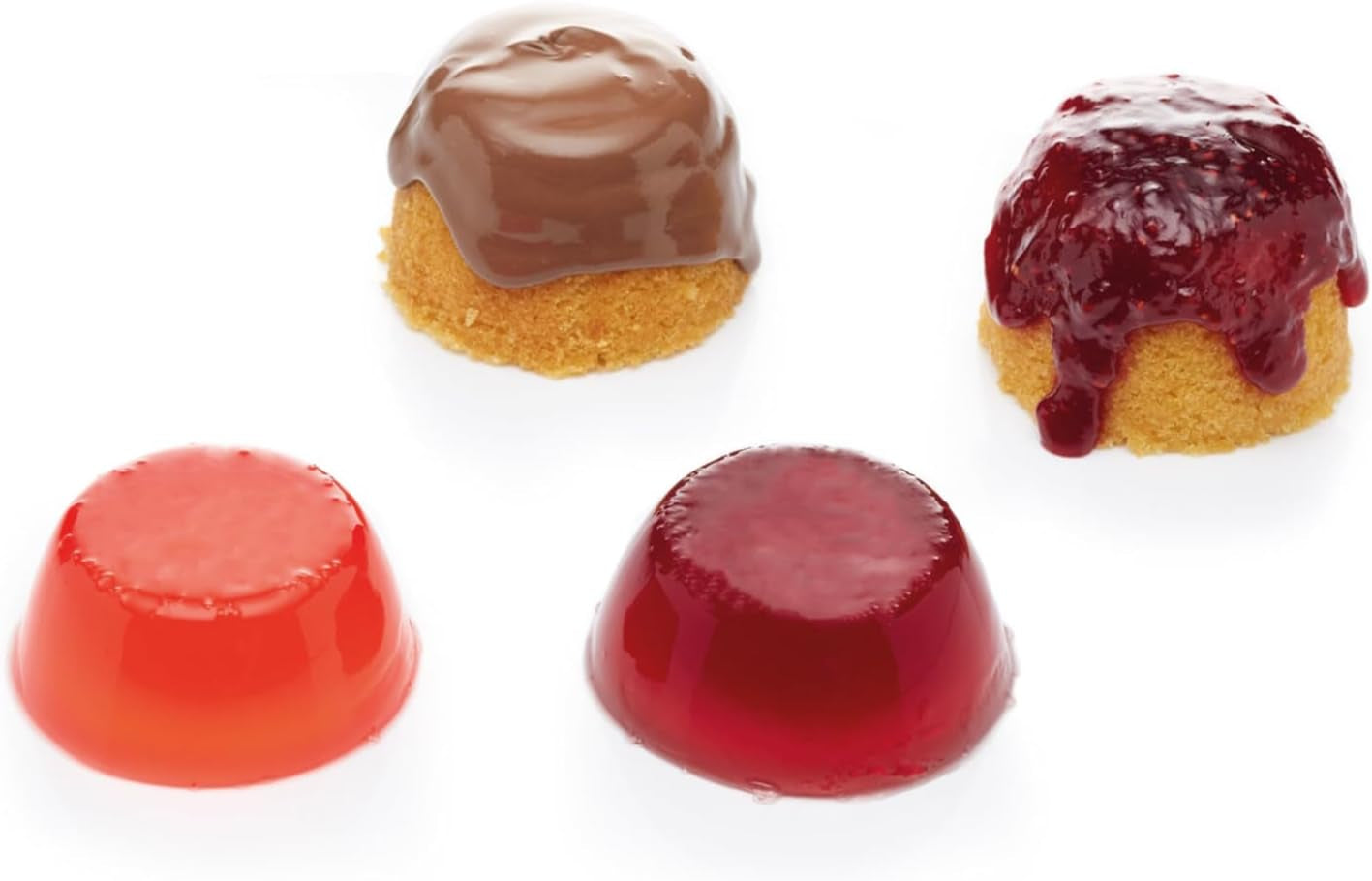 Kitchencraft mini budding forme anodiseret aluminium 7,5 cm sæt med 4 sølv bageforme og bakker Naty Shop