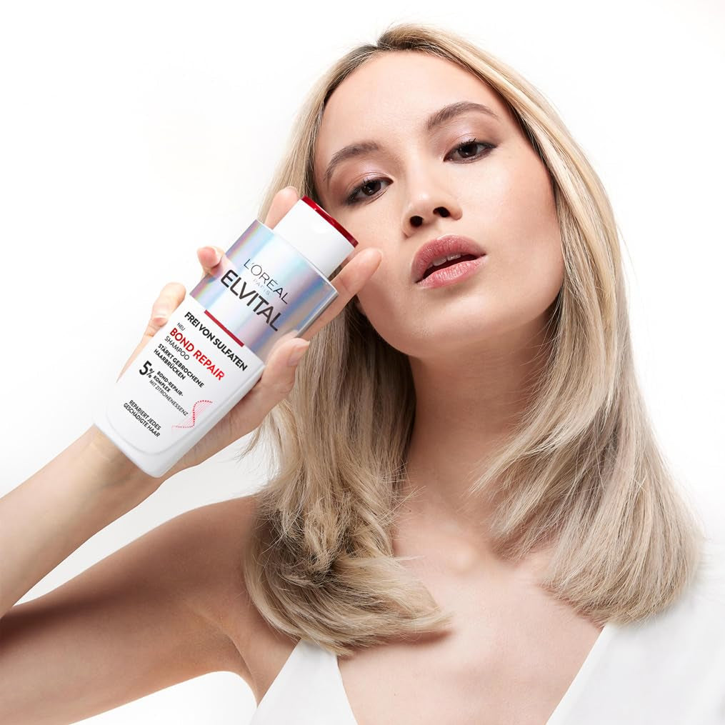 L'Oréal Paris Elvital Bond Repair Shampoo, skånsom rengøringsmiddel til hårreparation L'Oréal brusebad og bad