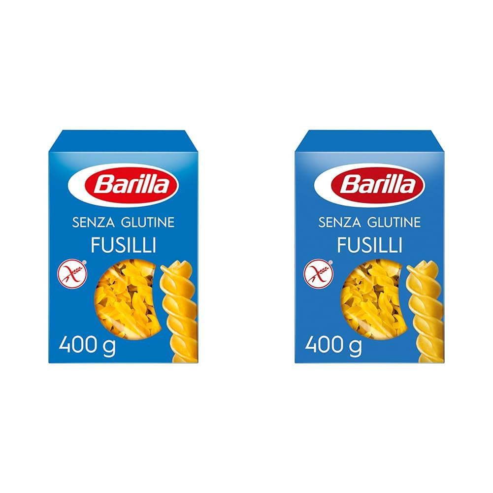 Glutenfri Barilla Fusilli pasta lavet af lækker majs og ris - perfekt til personer med cøliaki eller glutenintolerance 400g