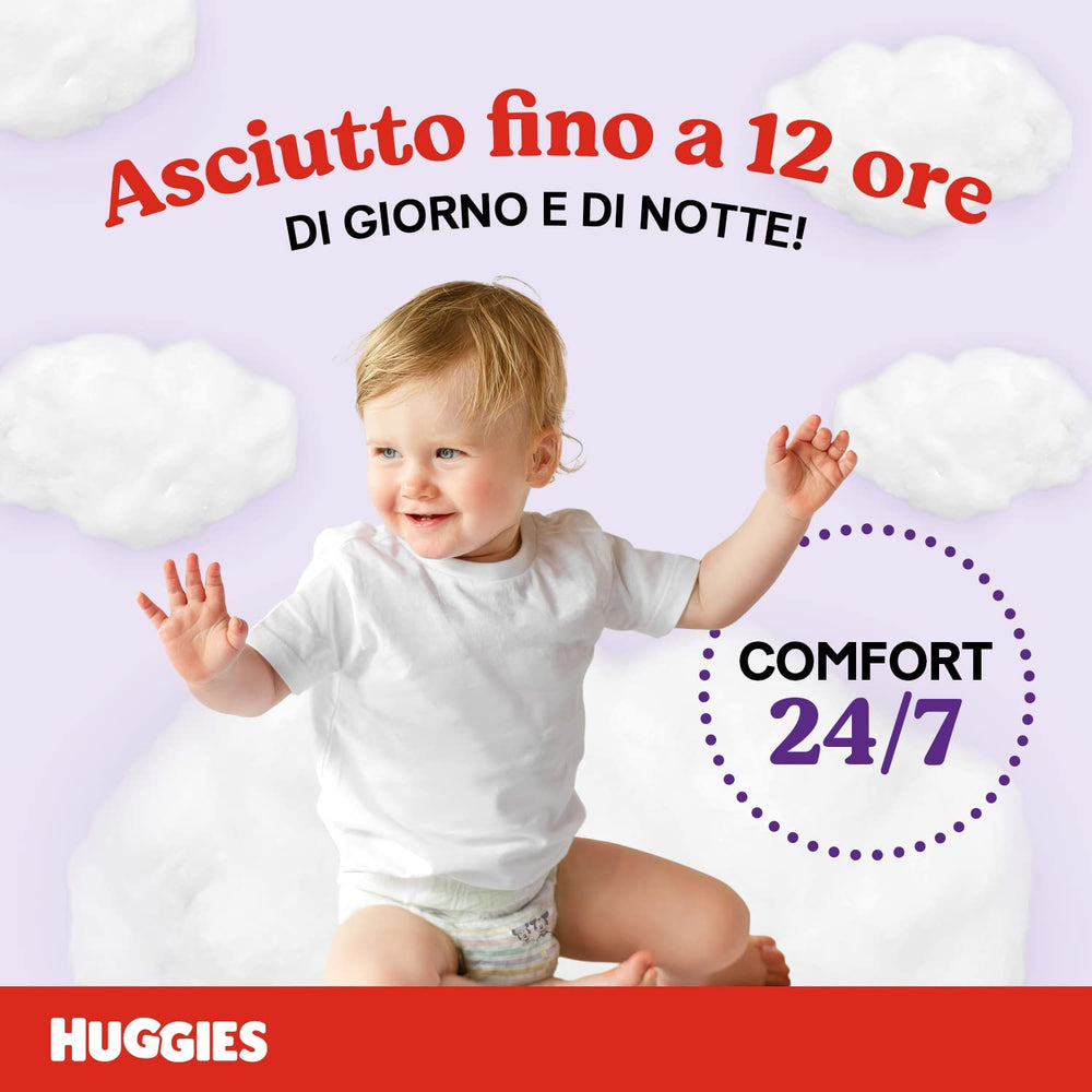 Huggies Ultra Comfort bleer, størrelse 4 (9-14 kg), pakke med 72 bleer