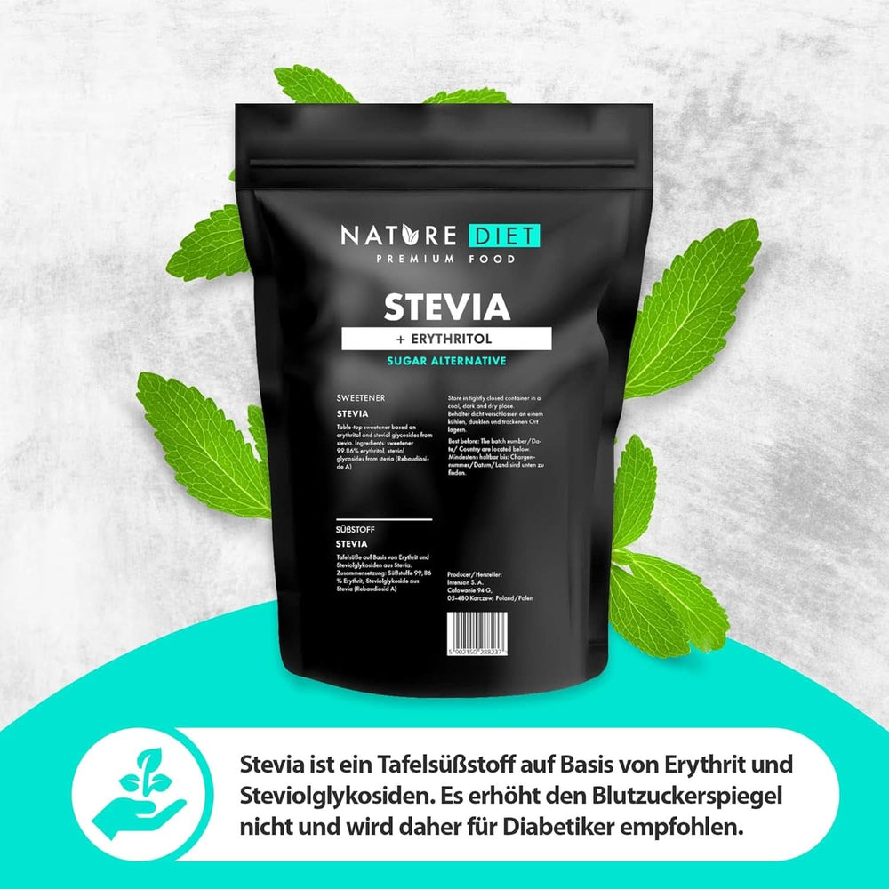 Nature Diet - Stevia sødemiddel, 1 kg sødemidler Naty Shop