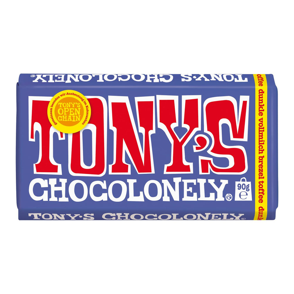 Tony's Chocolonely - Mørk chokolade med mandler og havsalt 90g
