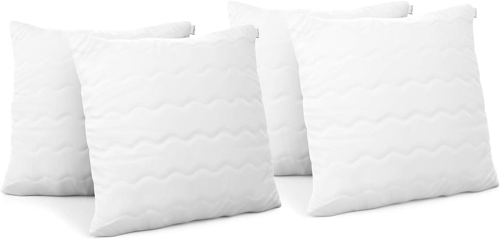 Ameliahome pernă 40X60 cm cu fermoar Quilting alb Reve Perne standard Naty Shop 4 bucăți (1 pachet)