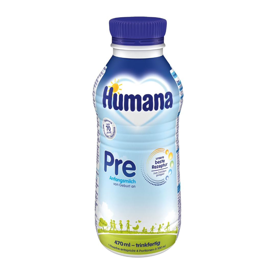 Humana PRE spædbørnsmælk, drikkeklar, 470 ml flaske