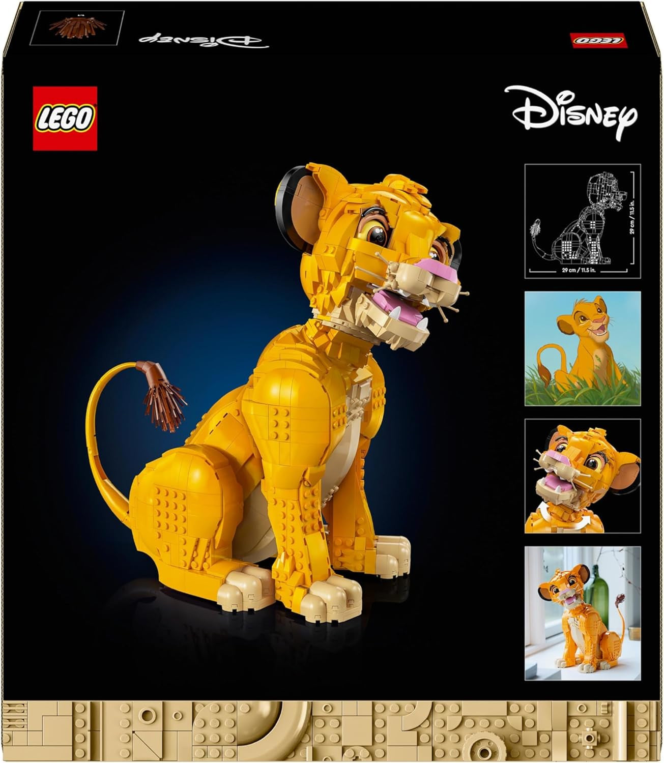 Lego Ç€ Disney Simba, den unge løvernes konge, byggelegetøj til samling med kreative dyrefigurer, afslappende aktivitet for voksne, gaveide til kvinder 43247 Byggesæt Besuche den LEGO-Store