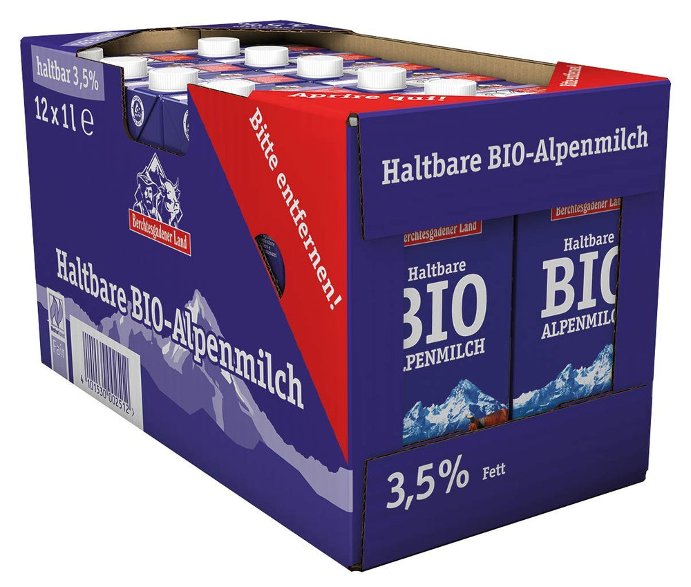 Berchtesgadener Land Haltbare Bergbauern-Milch, 1,5 % fedt, 12er pakke (12 x 1 l)