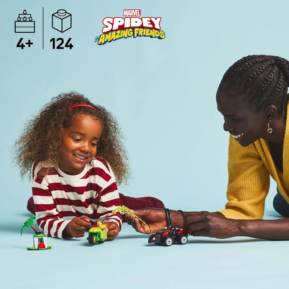 LEGO Marvel Action Sjov Med Spin Og Elektro I Deres Dino Speedsters, Bygbar Superheltebil Til Drenge Og Piger Fra 4 År, Heltesæt Med Legetøjsbil, Spidey Og Hans Super Venner 11198 Byggesæt Beuche den LEGO-Store