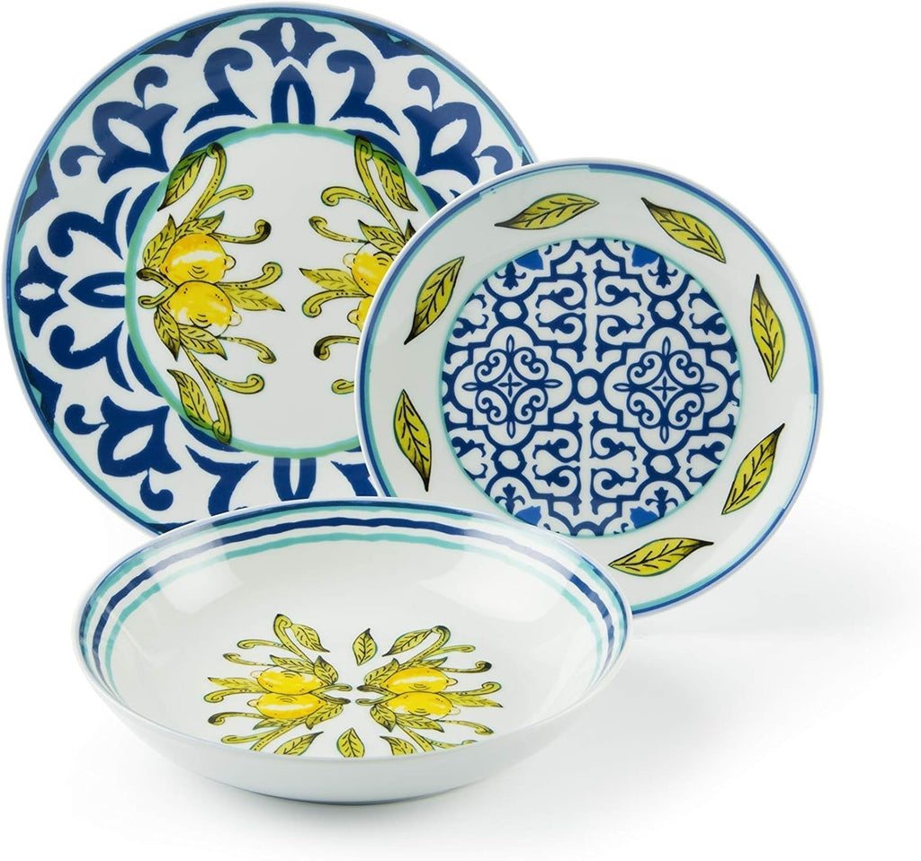 Excelsa Amalfi Tellerservice 18 Stück, Porzellan Naty Shop Single