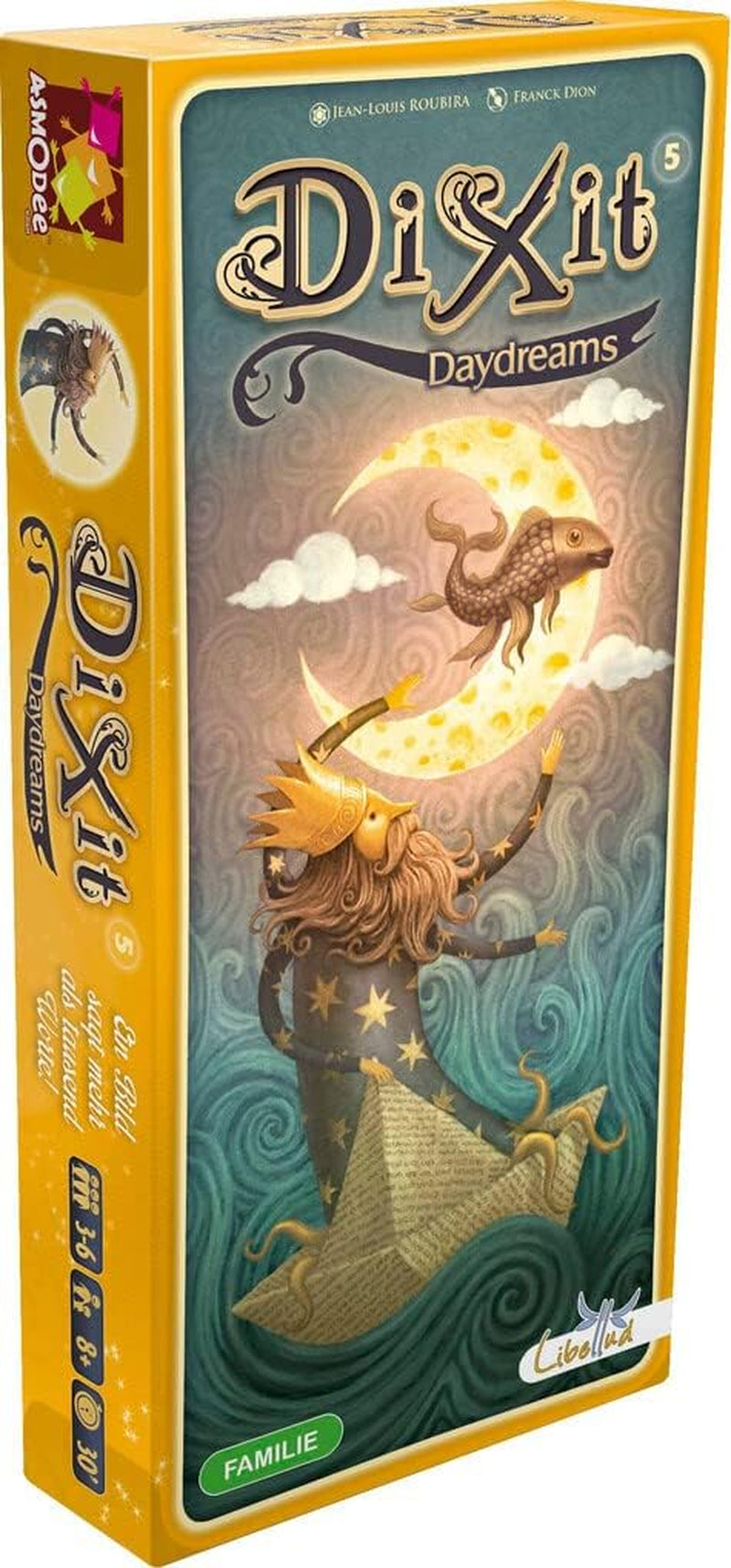 Asmodee, Dixit, Tysk version, Basisspil, Et billede er tusind ord værd, Kreativt familiespil for 3-8 spillere fra 8 år og opefter, Årets spil 2010 med 30 minutters spilletid