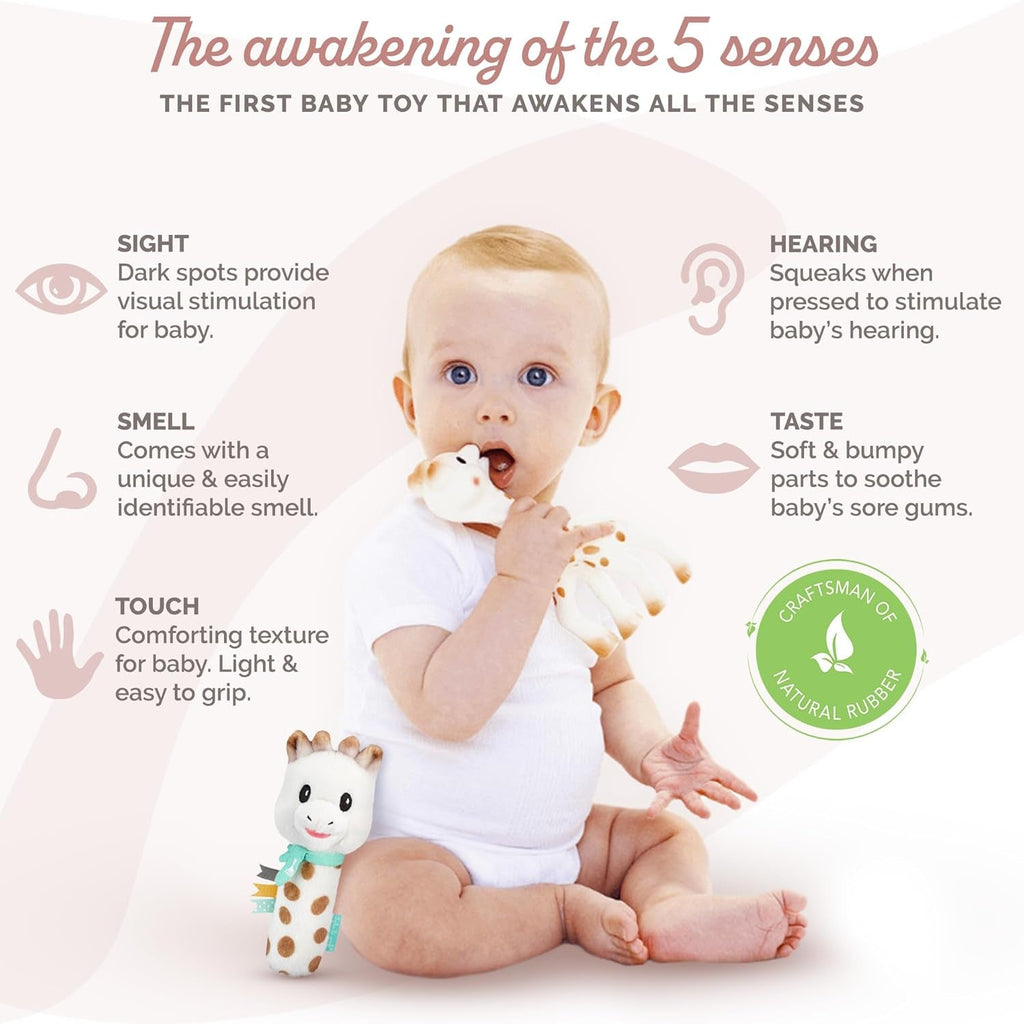 Sophie girafa set cadou de naștere Sophiesticated zornăitor pouet 00012 Jucarii Bebe Naty Shop