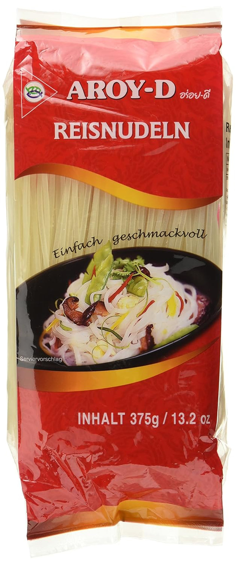 Aroy-D Risnudler Glutenfri 3 mm pakker (1 pakke x 375 g)