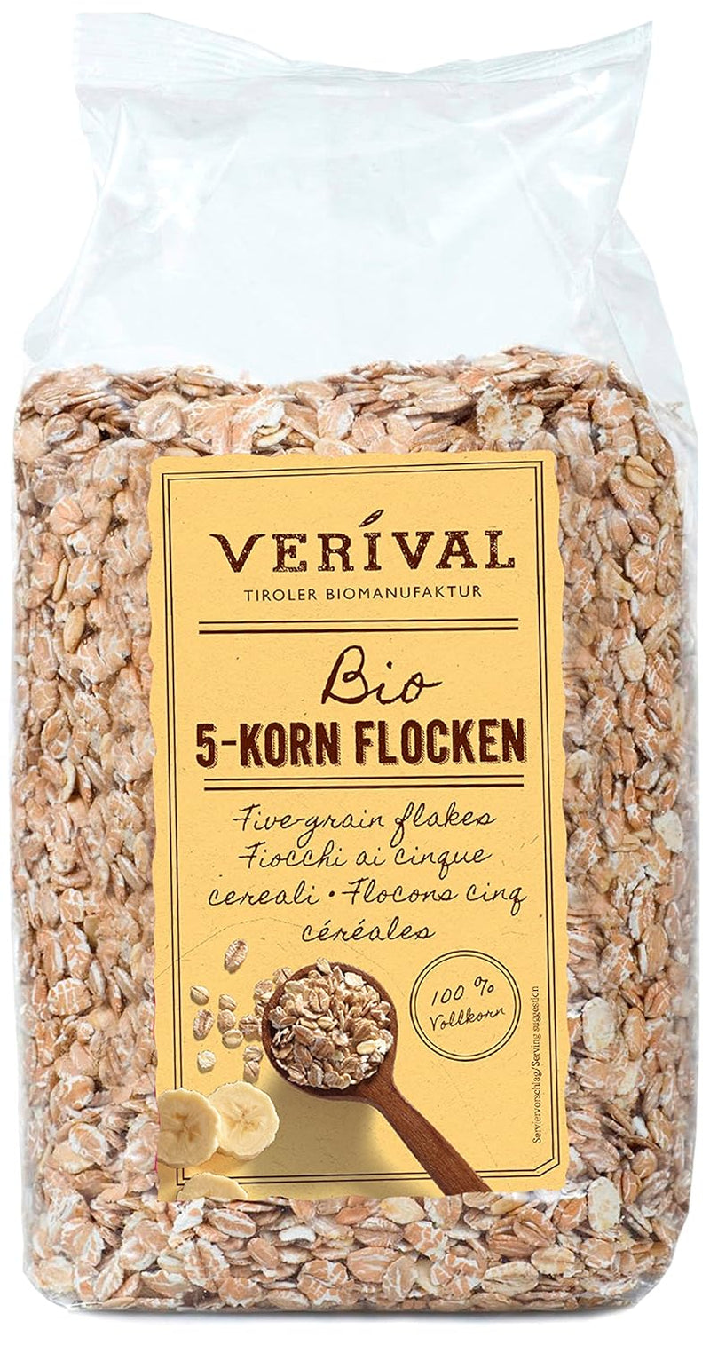 Verival 5-korns flager - økologiske, pakke med 6 (6 x 500 g)