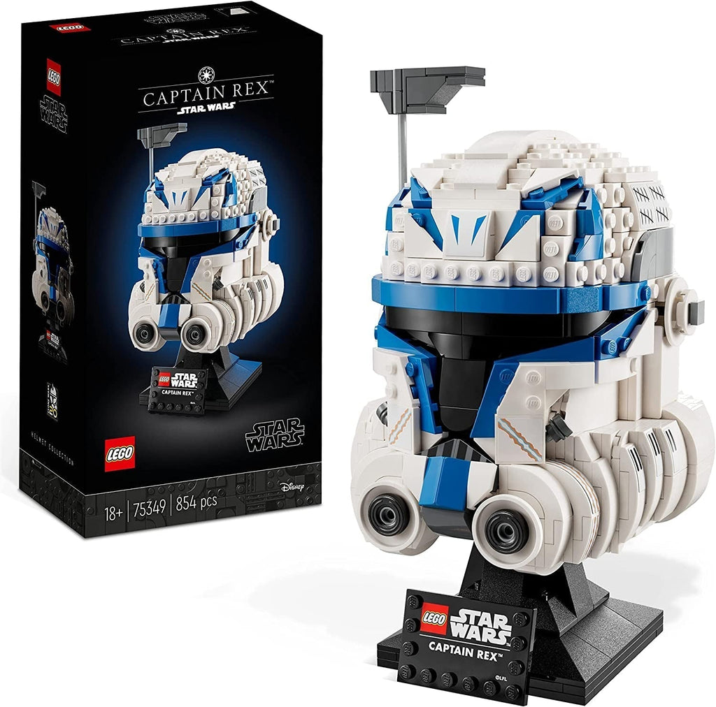 LEGO 75349 Star Wars Captain Rex Helmet Set, modelul Clone Wars de colecționat pentru adulți, seria 2023, piesă suvenir și idee de cadou Seturi de constructie Besuche den LEGO-Store Singur