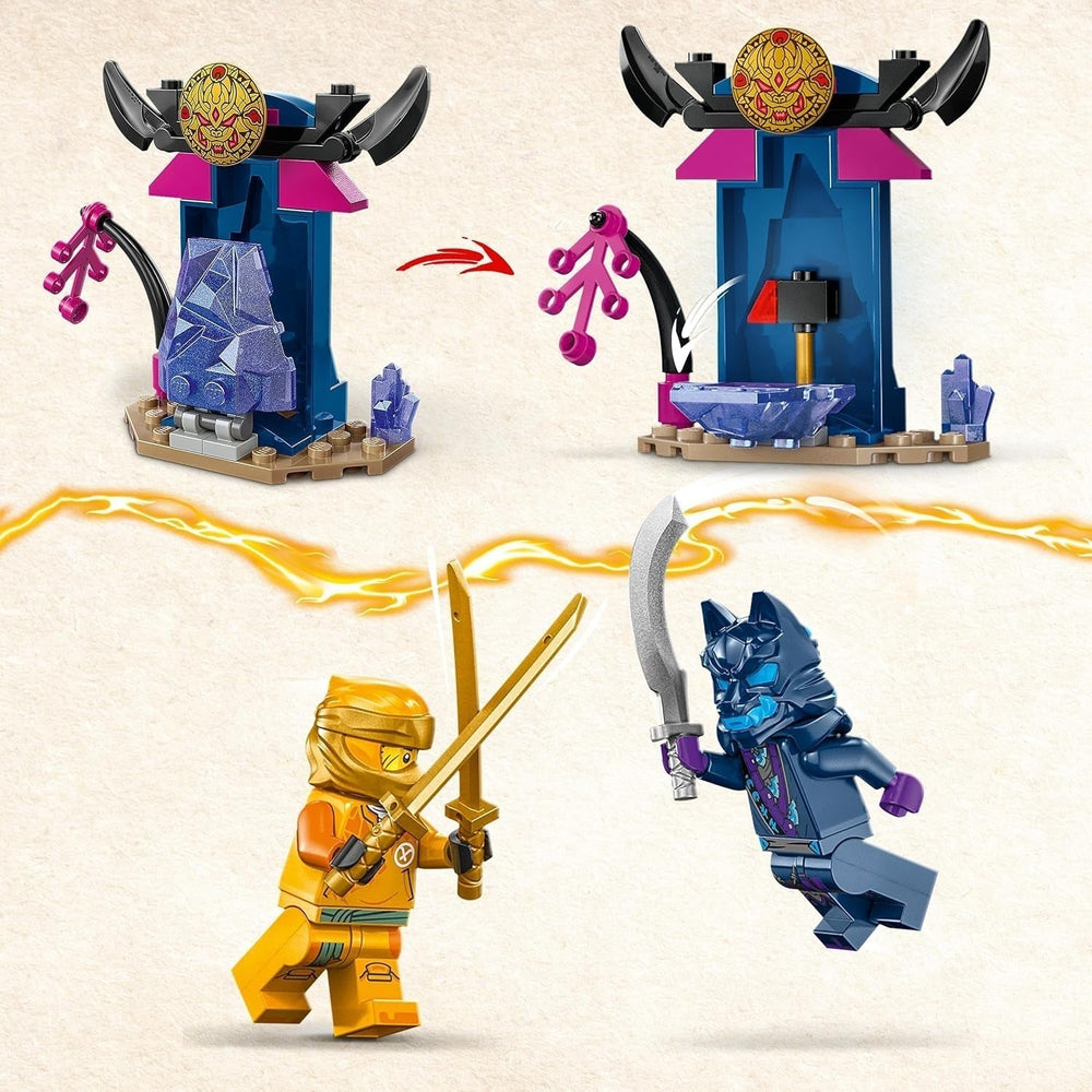 LEGO NINJAGO Arins Battle Mech, Ninja legetøj til børn fra 4+ år Med figurer Inkl. Arin med mini katana, actionfigurer og mekanismer, lille gave til drenge og piger 71804 Byggesæt Besuche den LEGO-Store