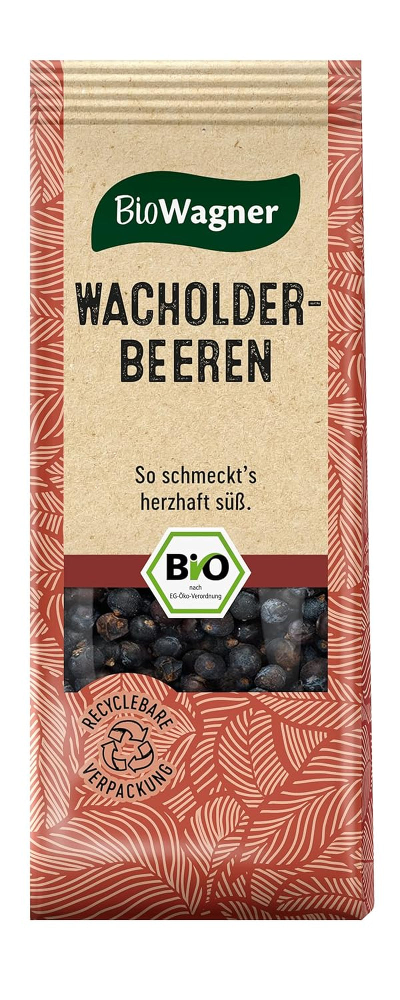 BioWagner - Bio Wachholderbeeren | ideel til Wild, Sauerbraten eller Sauerkraut | naturbelassene Bio-Zutaten | genanvendelig emballage | 30 g