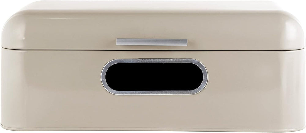 ECHTWERK coș metalic retro pentru pâine cu fereastră de vizualizare și capac, set de 3 cutii de depozitare elegante, capacitate 1,4 litri, roșu Cutii depozitare alimente Naty Shop Smântână Fereastră unică mare Singur