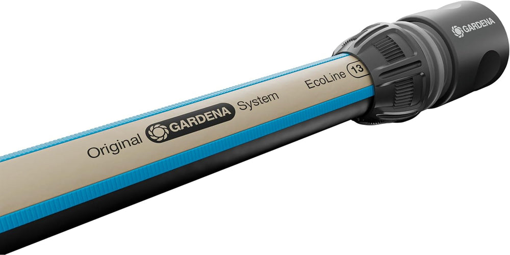 Furtun Gardena EcoLine 1/2 inch, 20 m fără componente de sistem: Furtun de grădină sustenabil fabricat din plastic reciclat, fără ftalați și poluanți, funcție de prindere puternică, rezistent la îngheț și UV (18930-20)