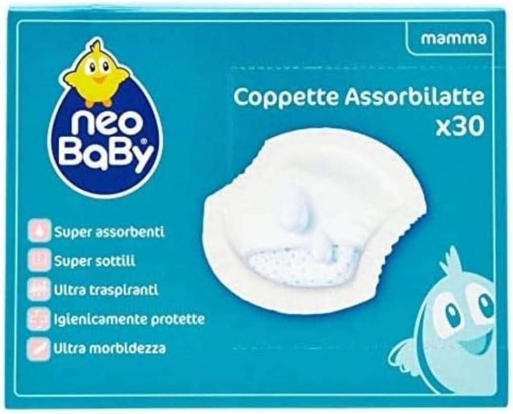 Neo Baby, Modermælksabsorptionskopper, 30 stk Mad og ammetilbehør Bebe Naty Shop