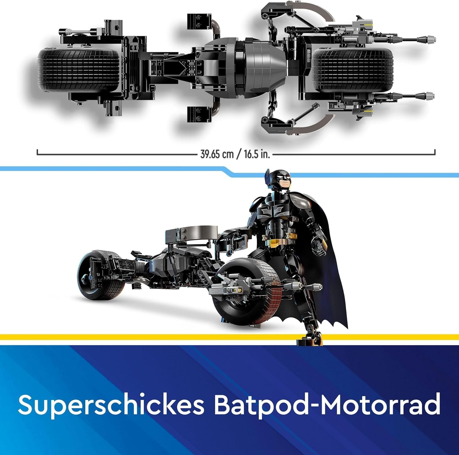 LEGO DC Batman: Batman byggeklodser med batpod, superhelte filmlegetøj, eventyrlegesæt til børn, gave til drenge og piger 76273 byggesæt Besuche den LEGO-Store