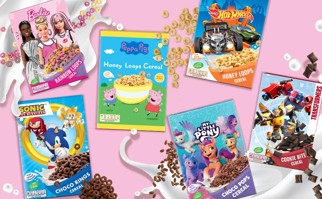 Hot Wheels Honey Loops Crunchy fuldkornsmorgenmad med tilsatte vitaminer, 1 pakke (1 x 375 g)