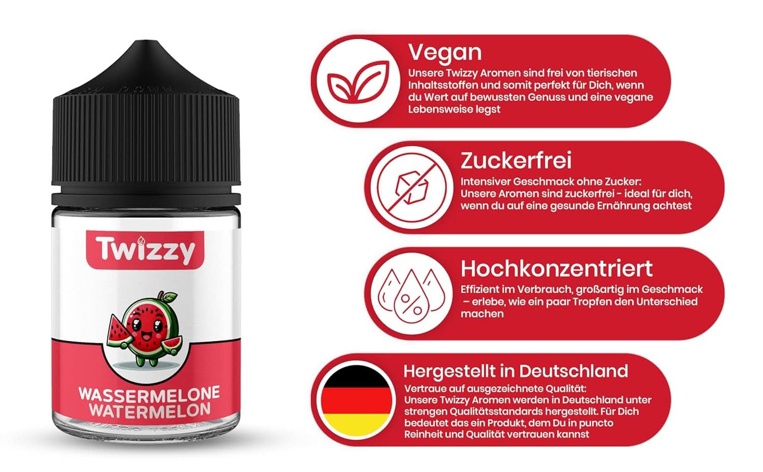 Twizzy Watermelon, Food Flavoring - 60 ml - Intens aroma Arome Naty Shop