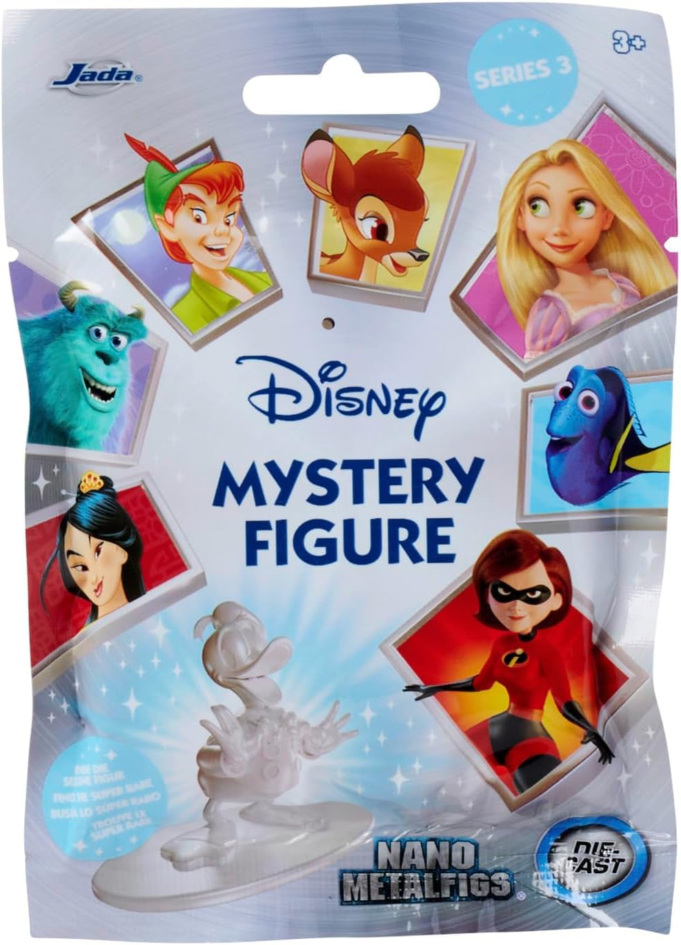 Jada Toys Disney Figur (1X Mystery Figur I Blind Pack) - 1 Surprise Samlefigur fra 12 Disney Figurer, Nano Metal Figur (Ca. 4 Cm) Til Børn & Fans Fra 3 År, Serie 3 Action Figurer Naty Shop Standardtitel