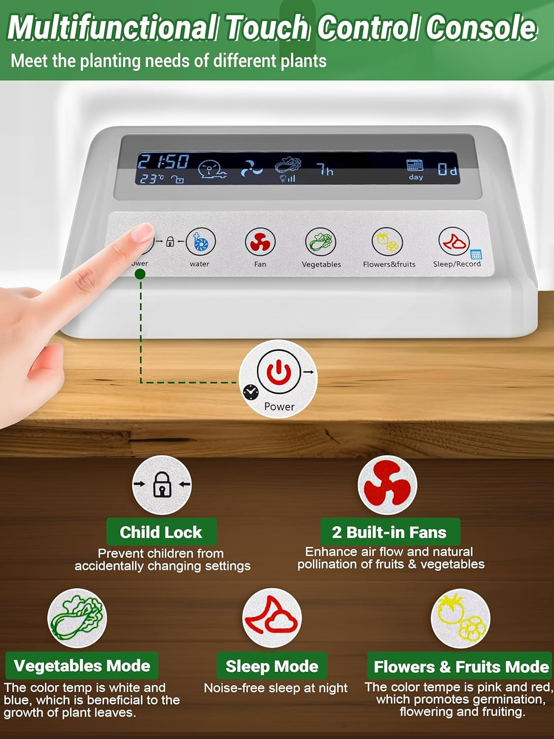 17 kapsler hydroponics kit til urtehave med 102 28W fuld spektrum vækstlys og 2 ventilatorer indendørs have med vandpumpetank